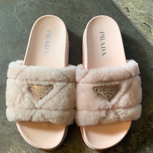 Prada pink slides